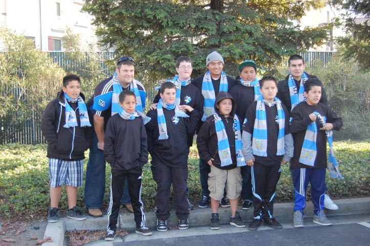 Youth from Starbird Center at the Casbah tailgate