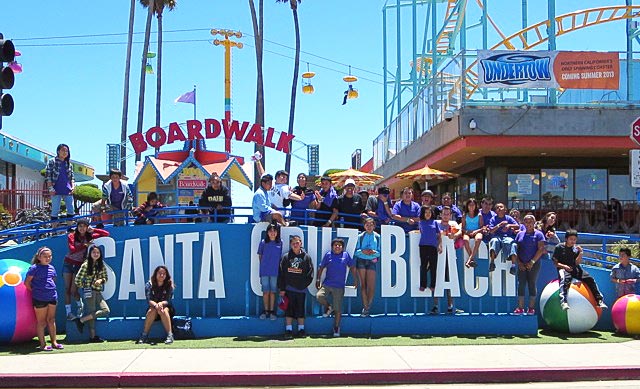 Alma kids at the Santa Cruz Beach Boardwalk
