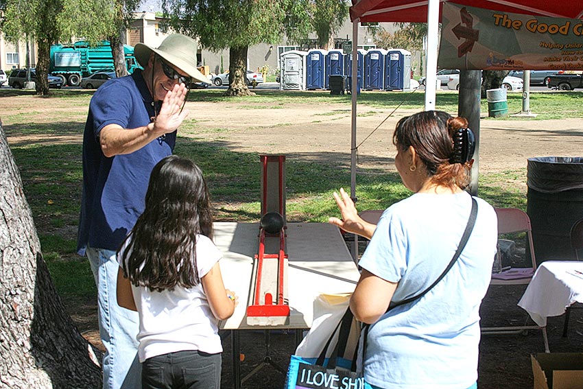Happy House's Peter Kjenaas supervising the "Big Valley" game