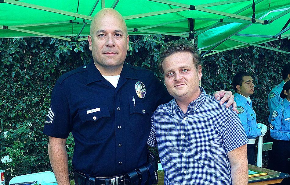 LAPD Officer Frank Avila and Patrick Renna